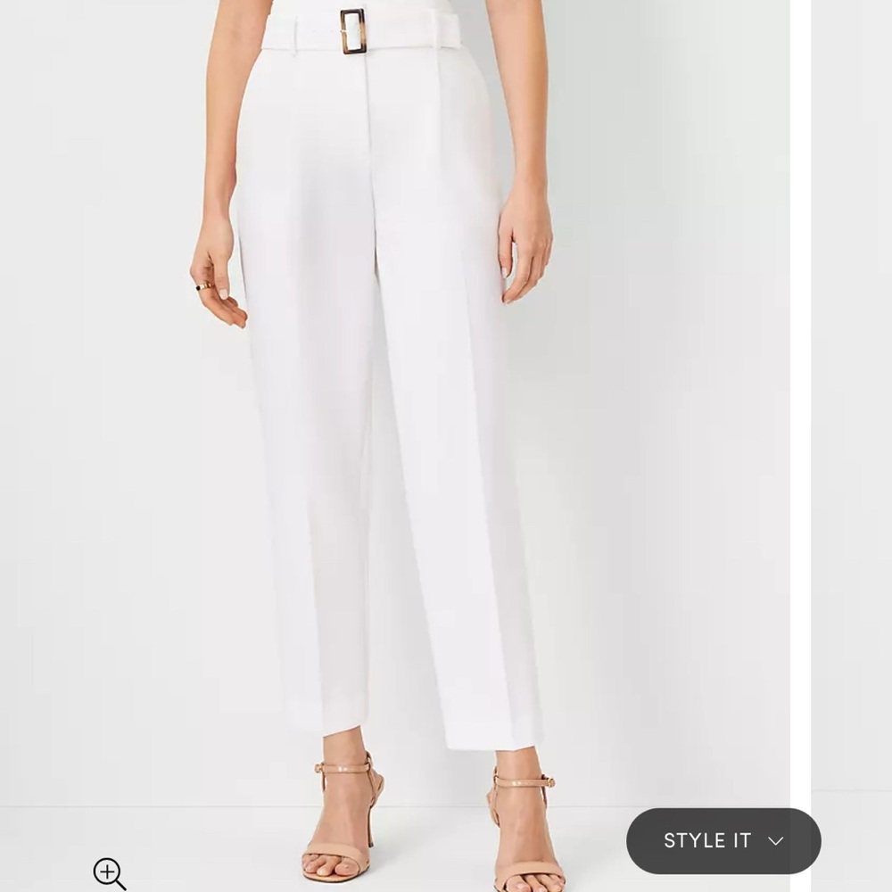 Ann Taylor The Petite Belted Taper Pant
